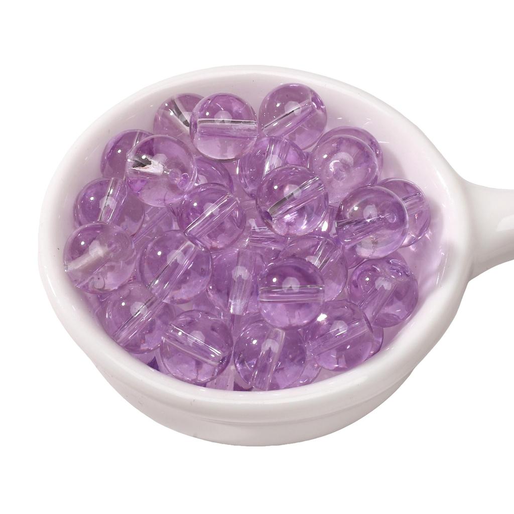 20-50Pcs High Transparency Glass Beads Loose Spacer Beads for Jewelry Making DIY Bracelet Necklace