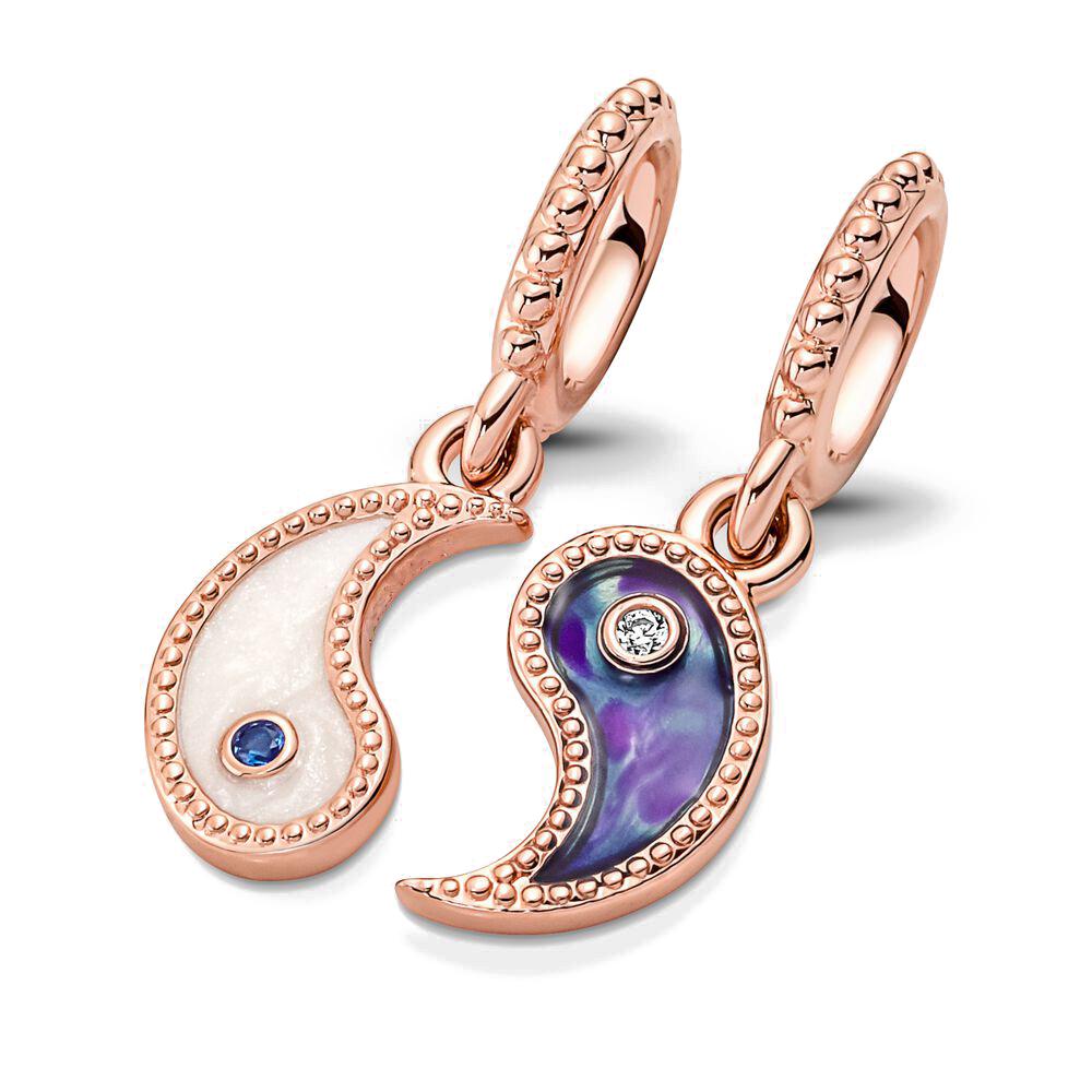 New Collection Series Cross Angel Poetry Book Black White Bagua Charm Bead Fit Original Bracelet Diy Accessories Gift For Women