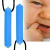 2pcs Silicone Teether High Temperature Resistant Waterproof Chewing Pendant Necklace
