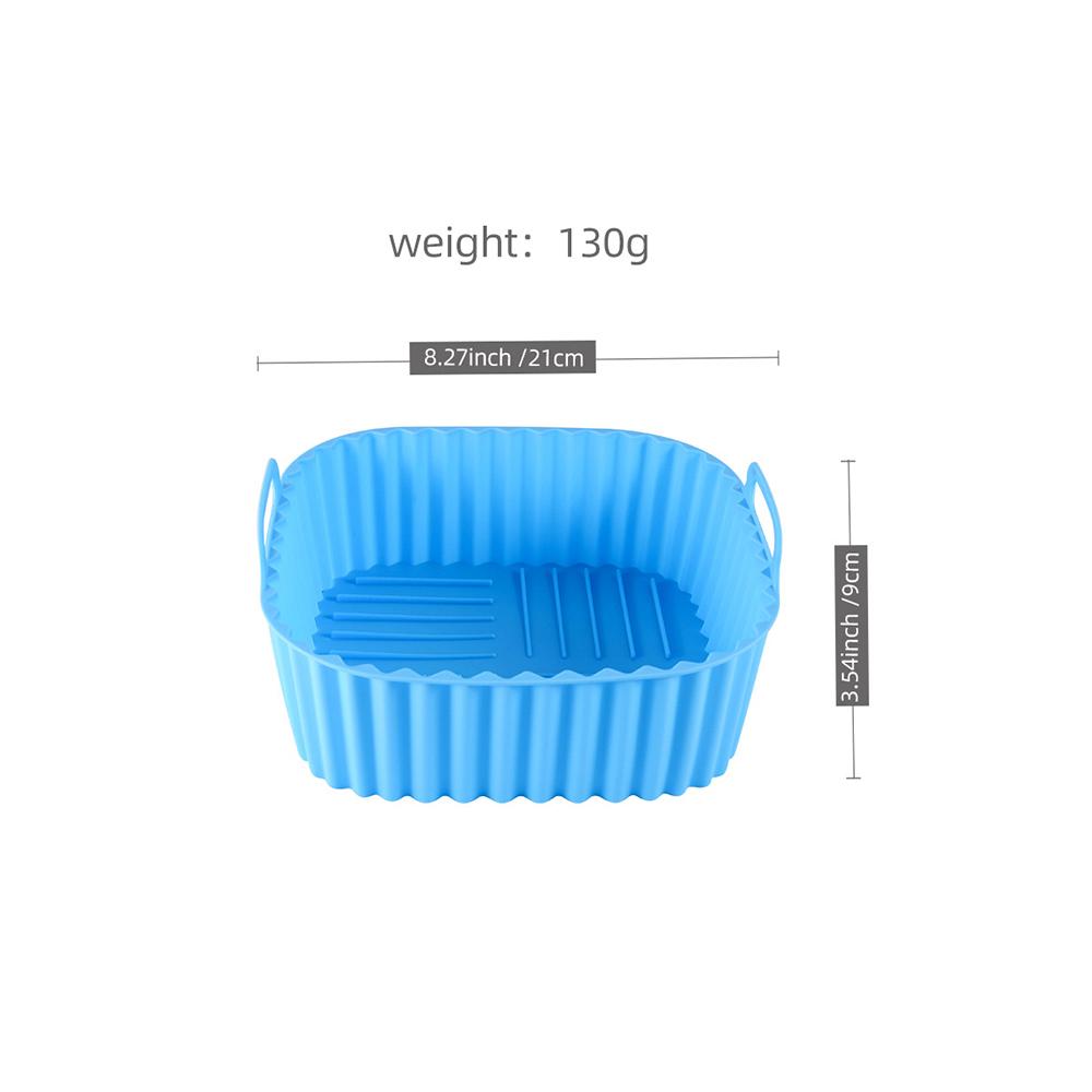 1PC Square Silicone Air Fryer Basket Reusable High Temperature Resistant Easy To Clean Air Fryer Grill