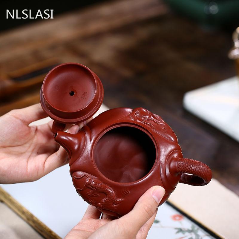 Yixing Upscale Tea Pots Purple Clay Teapot Raw Ore Dahongpao Beauty Kettle Chinese Famous Handmade Boutique Tea Set Gift 330ml