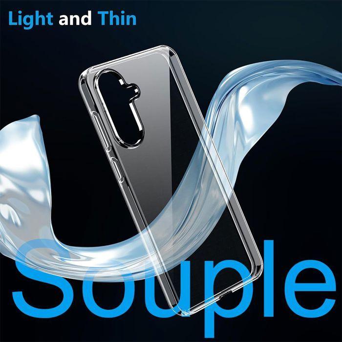 Coque pour Samsung Galaxy A37 5G, Silicone Transparent Antichoc Anti-Rayures Slim Léger