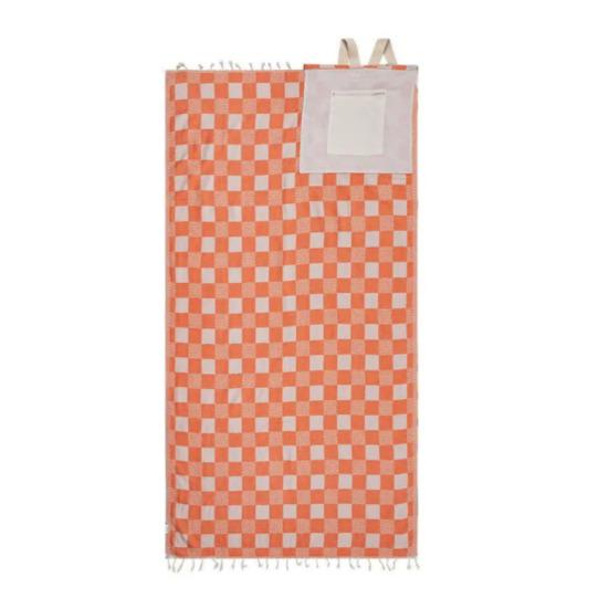 2-in-1 Beach Towel Convertible Backpack Backpack with Towel And Inner Zipper Pocket
