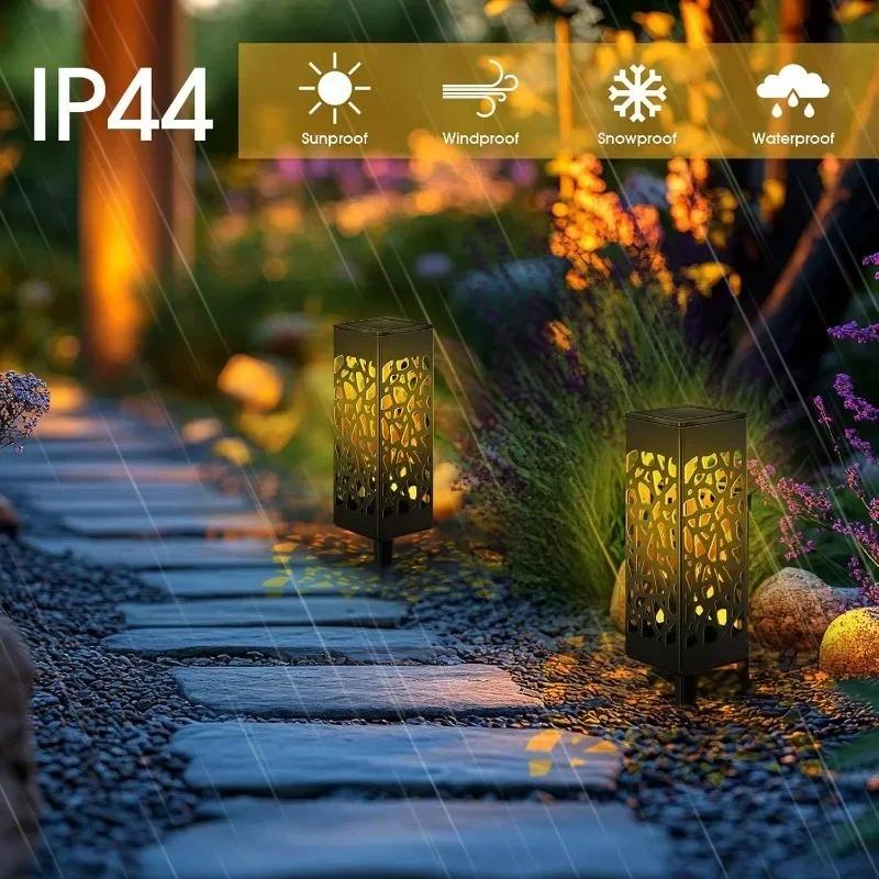 6PCS Outdoor LED Solar Lights Solar Powered Garden Lamp Waterproof For Yard Patio Lawn Pathway Walkway Decoration Lighting