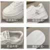 8CM thick-soled heightening shoes women's 2025 spring new Korean version versatile lace-up air force white shoes casual shoes board shoes