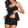 Women's Two Piece Swimsuit Set with Printed Tankini Top and Boyshort Bottoms Summer Beachwear Swimwear for Pool and Vacation