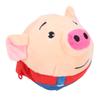 Pet Bouncing Ball USB Rechargeable Interactive Washable Cartoon Pig Plush Sound Electronic Dog Toy for Puppy