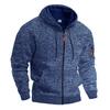 Felpa con cappuccio e zip da uomo vintage cationica per il lavoro, foderata in pile, con tasche utility