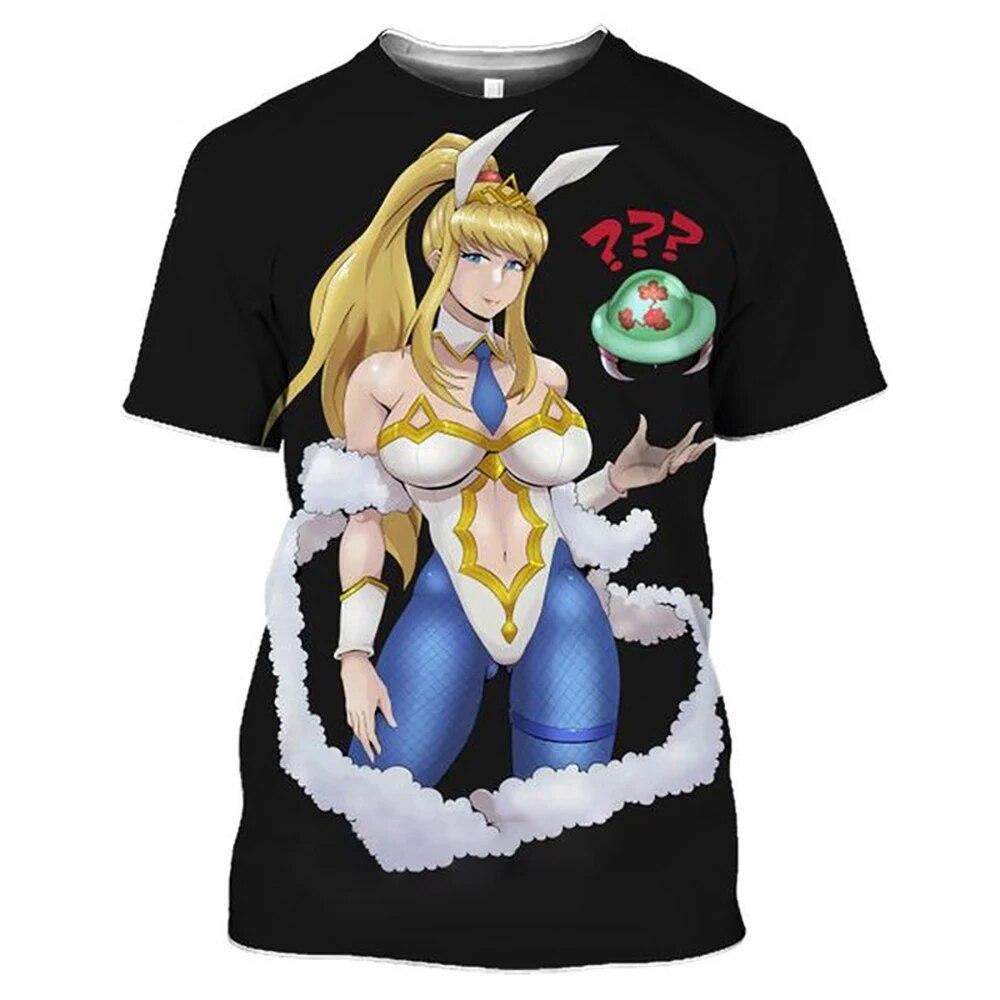 Metroid 3d Print T-shirt Unisex Women Fashion T-shirts Kids Hip Hop Tops Tees Metroid T Shirt Oversized Game Tops Camisetas Hombre