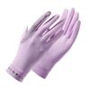 Sun Protection Gloves for Women Spring and Summer Outdoor Cycling  Ice Silk UV Protection Full Finger Exposed  Cool Thin Gloves