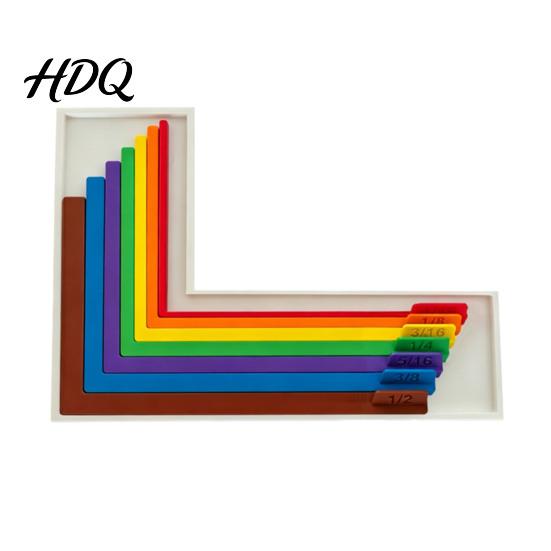L-shaped Ruler 7Pcs/Set Paper Crafting Alignment Rulers with Storage Case Color-Coded L-Shaped