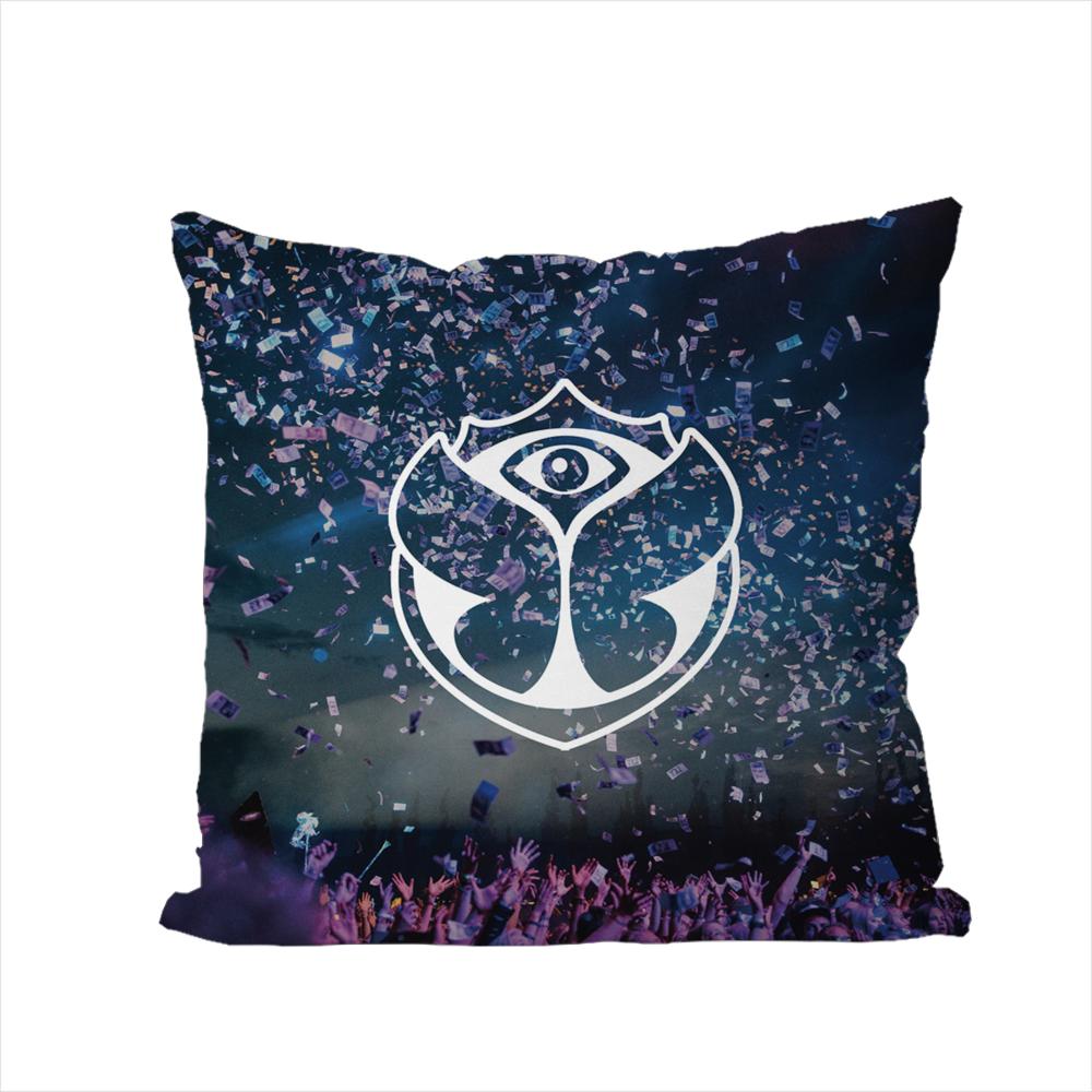 TOMORROWLAND Music Festival Pillow Case For Car Sofa Decorative Home Double-sided Print Plush Square Throw Pillow Cushion Cover