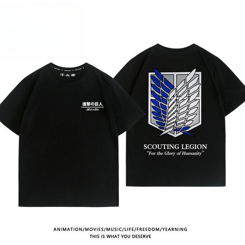 Anime Attack on Titan Wings of Freedom Printed T-Shirt, Men's and Women's Sports T-Shirt, New T-Shirt for Summer 2026