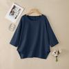 ZANZEA Women Casual Round Neck 3/4 Sleeve Loose Irregular Blouse