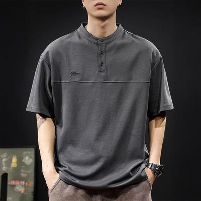 Vintage Moisture Wicking Soft Premium Breathable Men's Loose Polo Shirt--Wrinkle Resistant Casual Sport Short Sleeve Neck Shirt