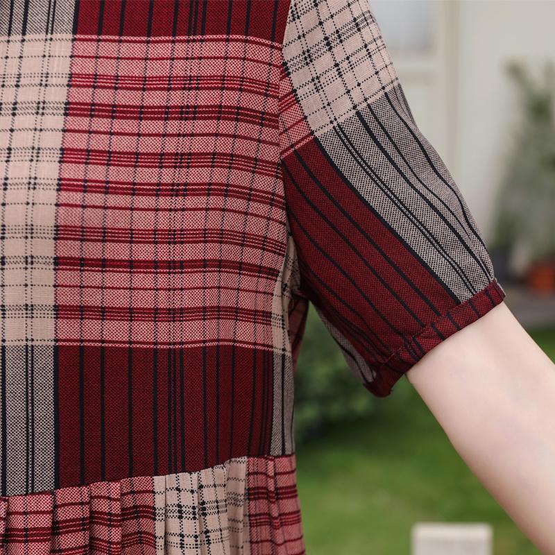 Women's Boho Print Maxi Dress, Loose Casual Short Sleeve Summer Dress (XL-5XL)