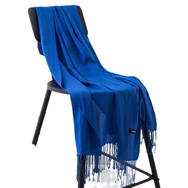 Solid Color Imitation Cashmere Scarf Women, Thin Spring and Summer Long Air Conditioner Shawl, Autumn and Winter Warm Malaysian Headscarf