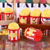 10Pcs Miniature Popcorn Bucket Dollhouse Models Simulation Micro Landscape Ornaments Doll House Accessories Kids Pretend Toy