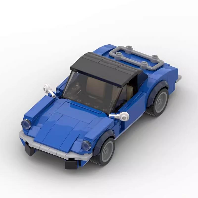 Technical Car MOC 1971 Spitfire Cabriolet Speed Vehicles Sets Building Blocks Toys For Children Christmas Gift