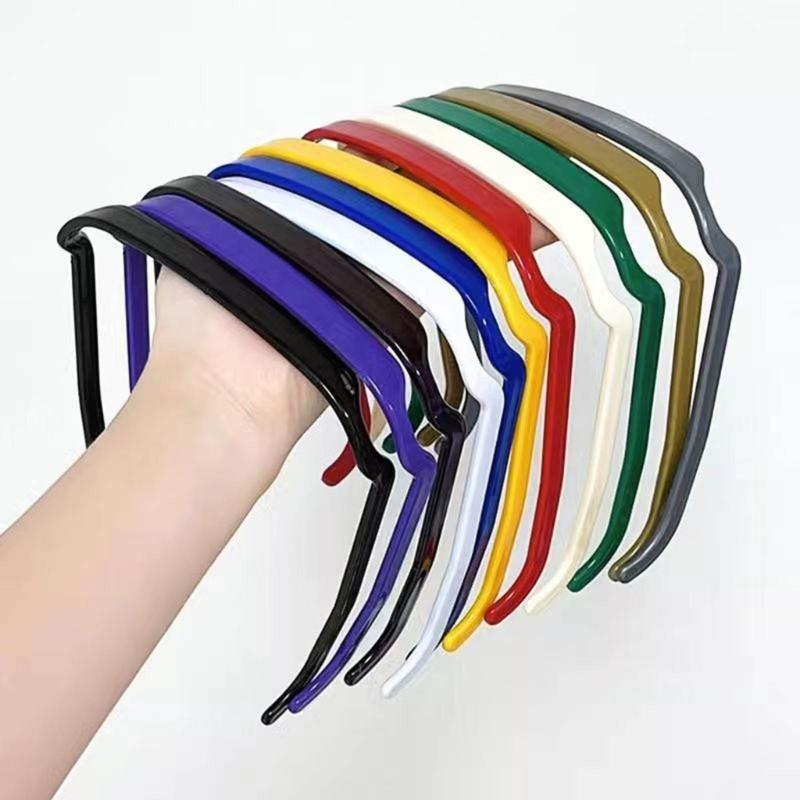 Fashion Acrylic Hairband Glasses Design Square Curly Thick Hair Headband Keep Your Hairstyle Secure and Unnoticeable