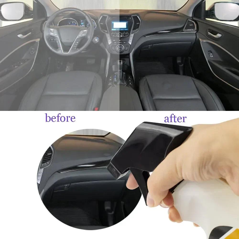 500ml Car Interior Cleaner Car Plastic Parts Instrument PaneRetreading Agent Auto Finish Shine Spray Film Polish Refurbish Paste
