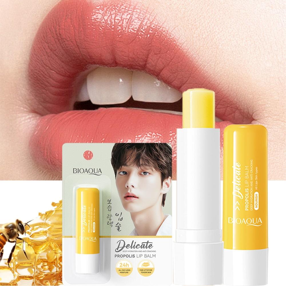 1Pc Propolis Lip Balm, Hydrating, Moisturizing, Anti-Cracked Lip Care Lip Gloss,Prevent Peeling And