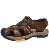 2025 Foreign Trade Large Size Men's Shoes Casual Fashion Breathable Velcro Sandals Cowhide Beach Shoes Bag Head Hole Shoes Men