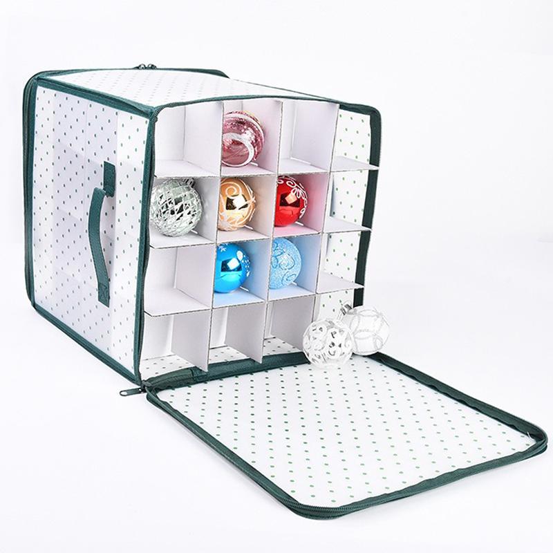 Christmas Ball Storage Box For Storing Ball Toys And Ornaments 64 Grid Large Capacity High Quality Simple Foldable Storage Box