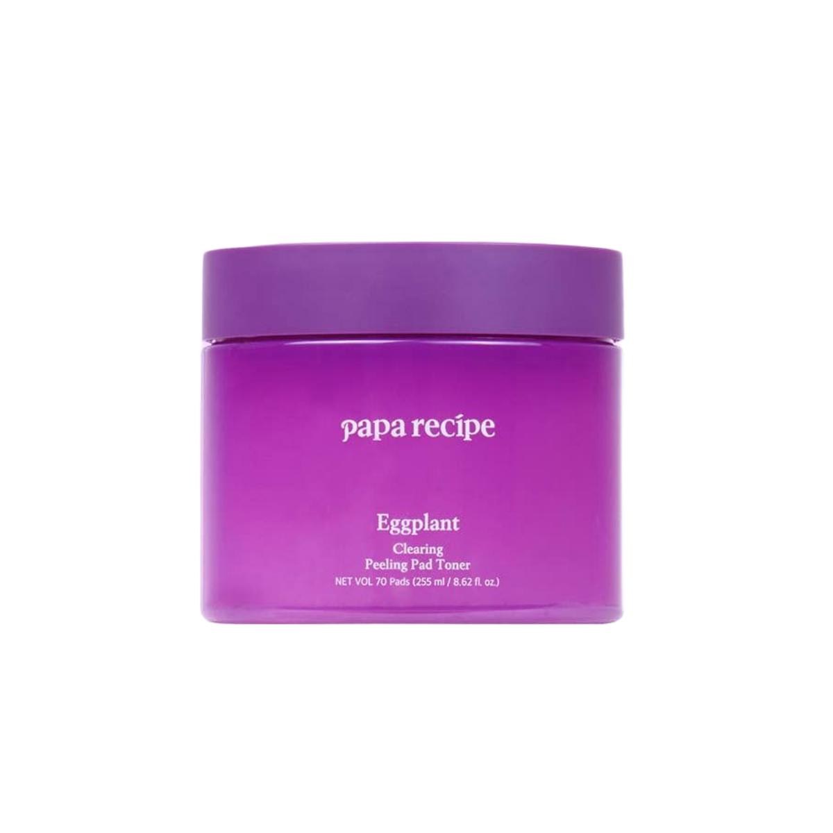 Papa Recipe Eggplant Clearing Peeling Pad Toner Exfoliating & Pore Care 70 Sheets 255ml