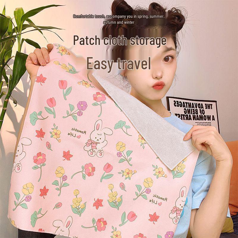 Self-Adhesive Cute Cartoon Portable Makeup and Camera Storage Bag
