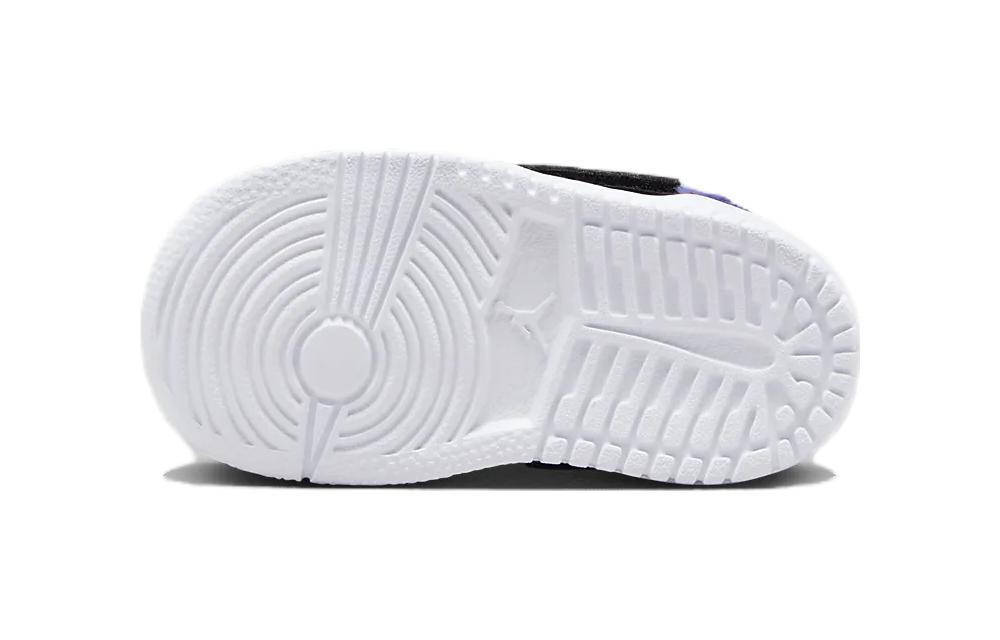 Jordan Air Jordan 1 SKY Comfortable Cushioning, Wear Resistant Mid top Toddler Shoes Black White Infant And Toddler BQ7196-154