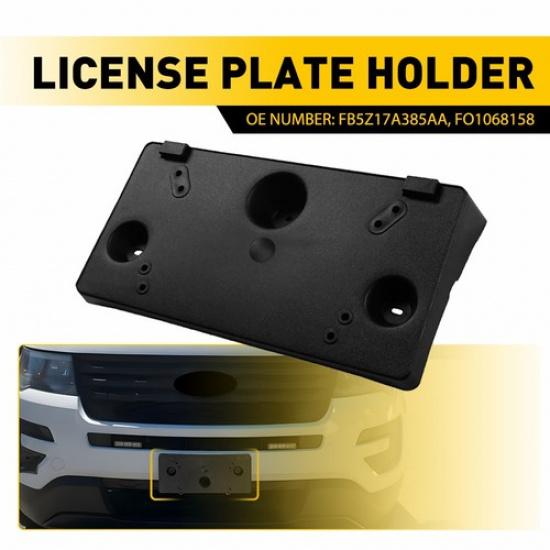 Front License Plate Tag Holder Adapter Mounting Bumper For 2016-17 Ford Explorer