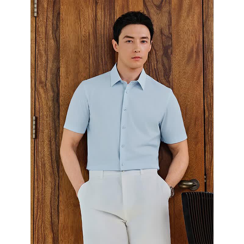 Youngor Men's Short Sleeve Slim Fit Shirt