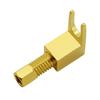 Cleqee Wandelt Bananenstecker in Gabelstecker um Goldene Lautsprecherkabel-Steckverbinder 8er-Pack Y-Gabelklemmen, L-förmig, Lötlos, (Y-Kabelschuhe), Plattiert,