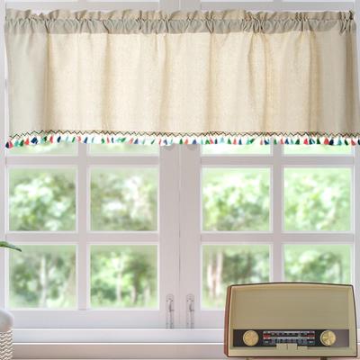 Curtain Valance Filtering Window Valances Linen Topper for Kitchen Cabinet Balcony