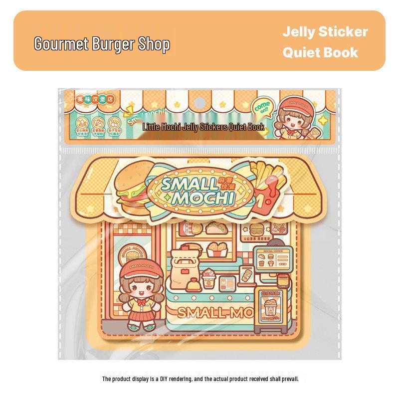 Mochi Jelly Sticker Book: DIY Cartoon Quiet Book for Girls – New Style, No-Cut, Handmade