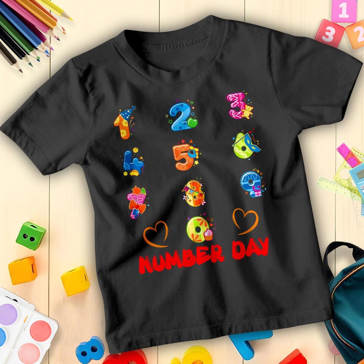 Boys and Girls Colorful Maths Day And Playful Number Day T-Shirt Tee for Kids#ND 110