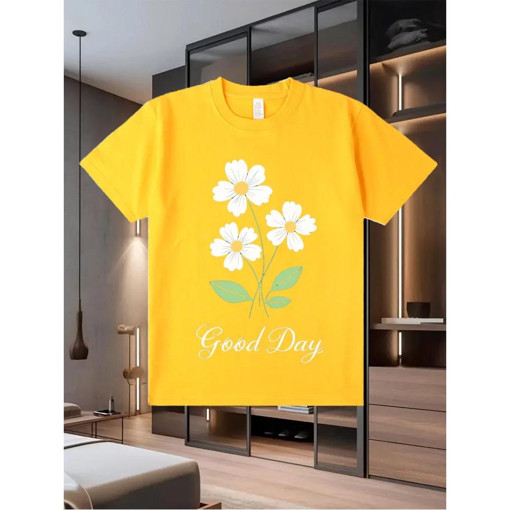 New Printed Short-Sleeve T-Shirt for Trendy Men in Summer a Street-Style Versatile Casual Top