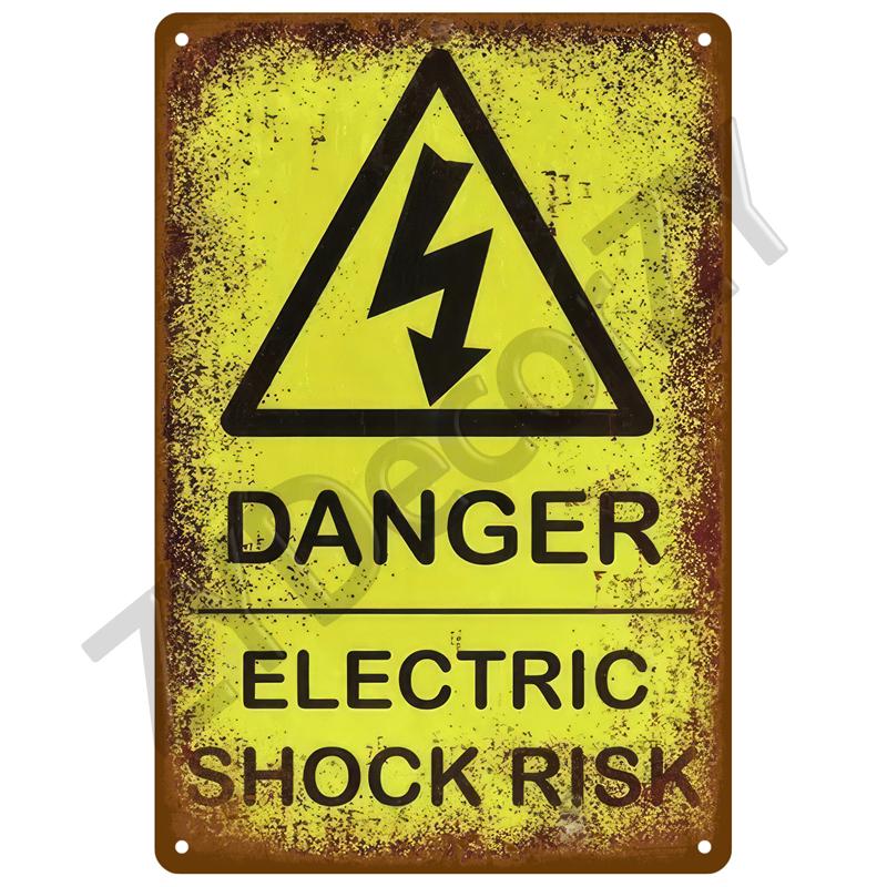 Plaque Tin Sign Plate Home Wall Decor For Bar Club Man Cave Art Warning Metal Sign Vintage Danger Beware Painting Poster Gift