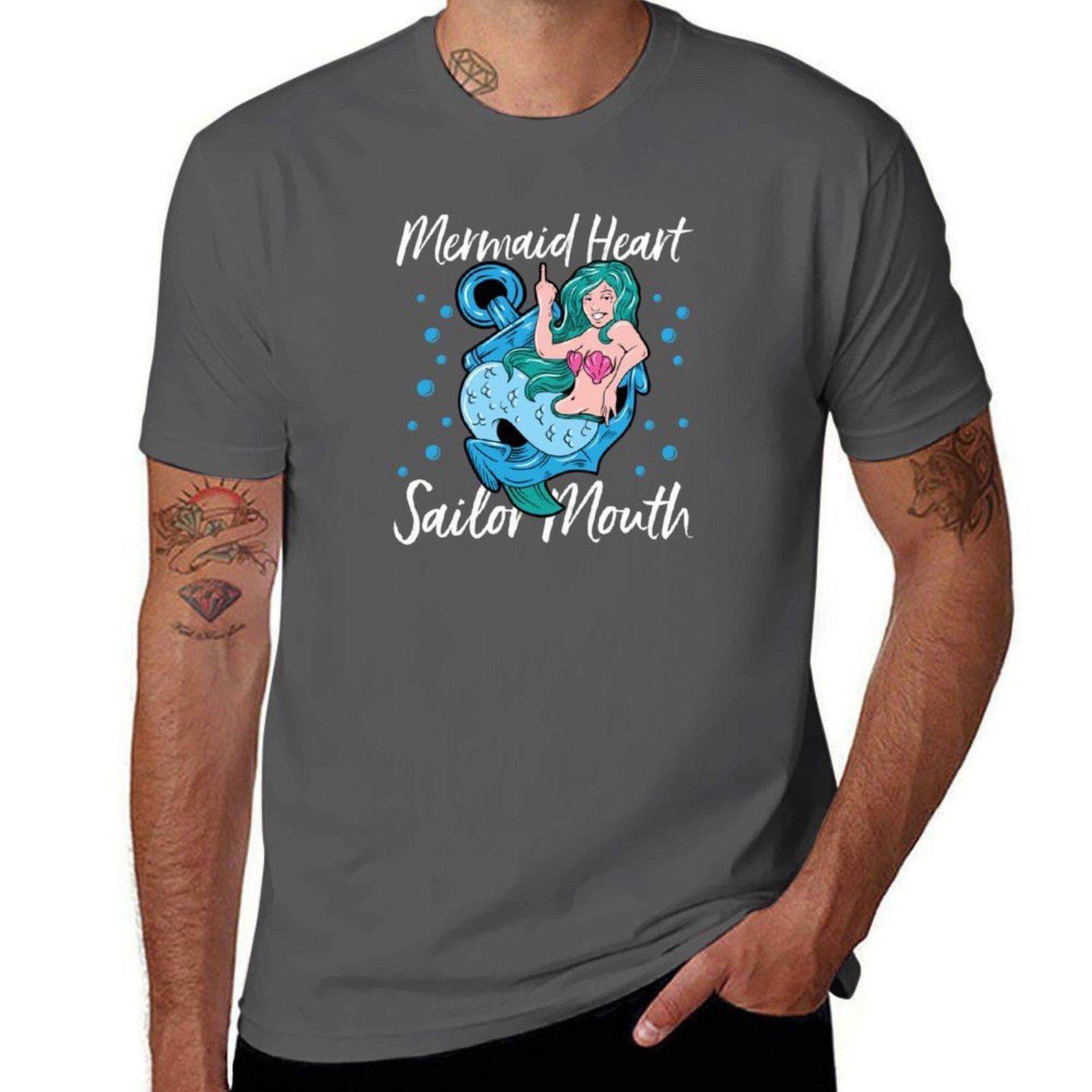 

Mermaid Heart, Sailor Mouth Seamen Gift Idea T-Shirt t shirt personalised man graphic t shirt T-Shirt 4XL