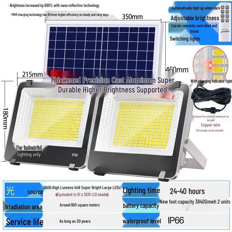 

NuFeng Solar Outdoor Dual-Head Garden Light
