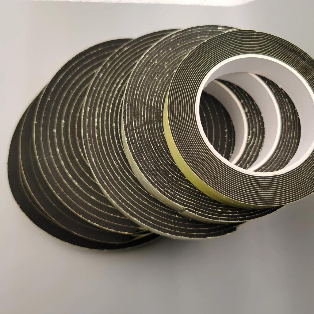 EVA Single-sided Foam Tape Black Weatherstripping Seal Strong Adhesive Soundproof Windproof for Doors Windows Furniture Auto Etc