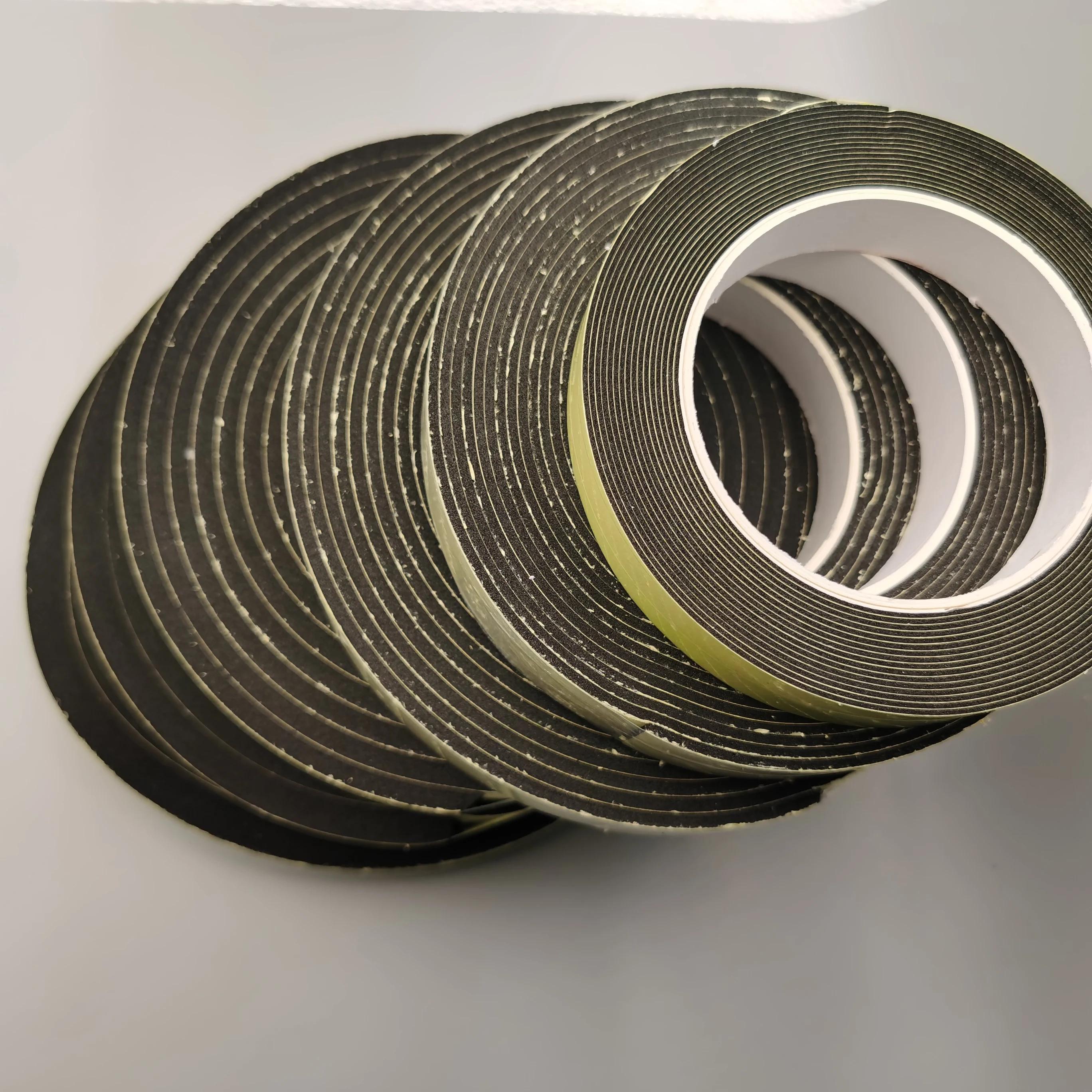 

EVA Single-sided Foam Tape Black Weatherstripping Seal Strong Adhesive Soundproof Windproof for Doors Windows Furniture Auto etc 3mX5mmX5mm