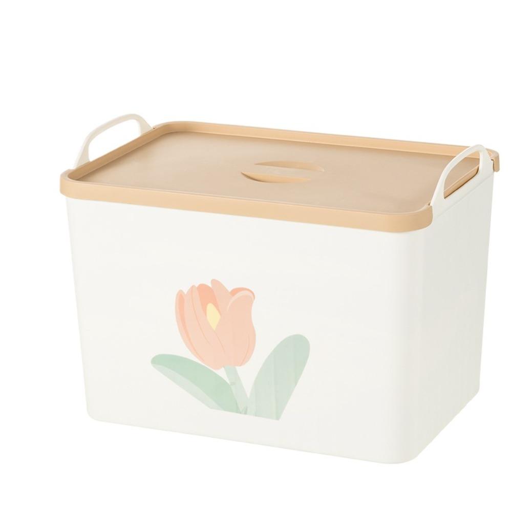 With Lid Tulip Hand-held Storage Box Exquisite Storage Case Wardrobe Box  Clothing