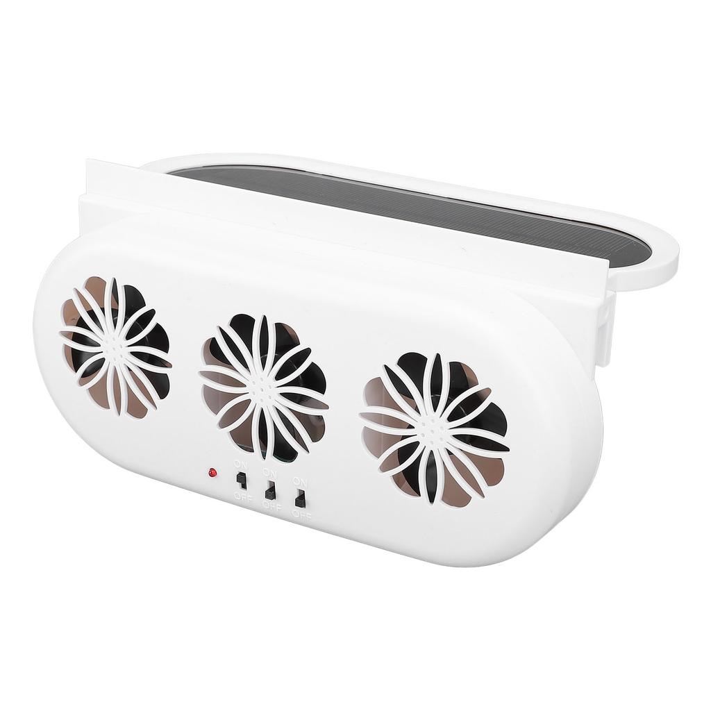 Solar Powered Car Exhaust Fan 5000RPM Circulation Vehicle Cooling Vent Fan with USB Interface