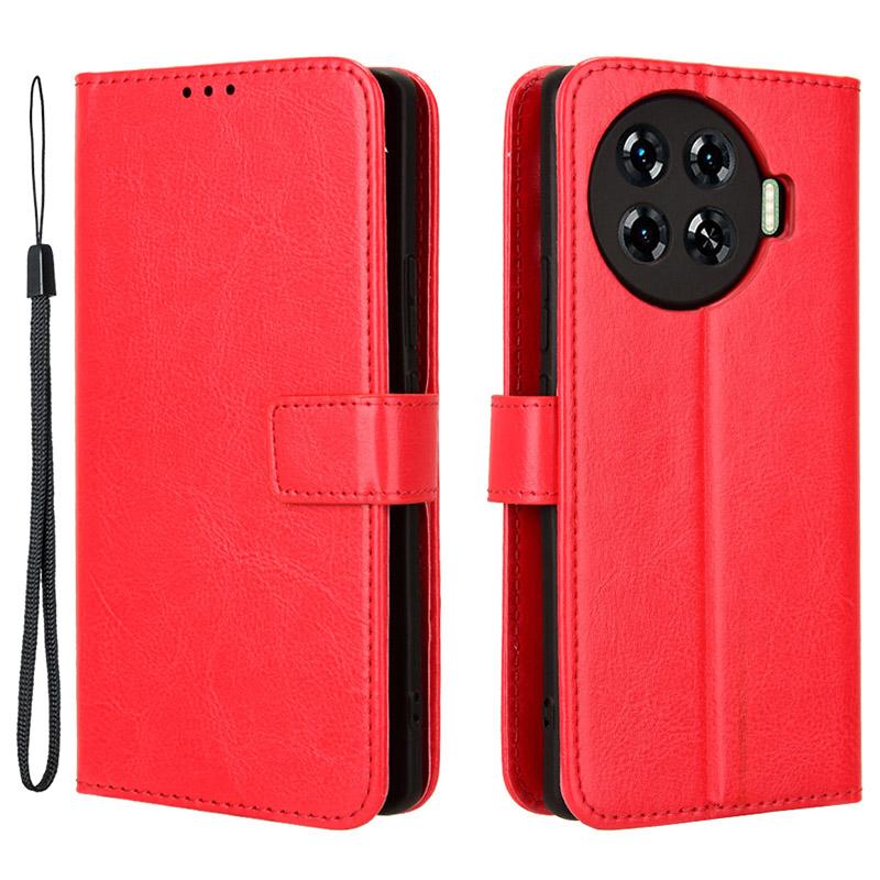 For TECNO Spark 20 Pro+/KJ7 Case Crazy Horse Texture Stand Leather Phone Cover