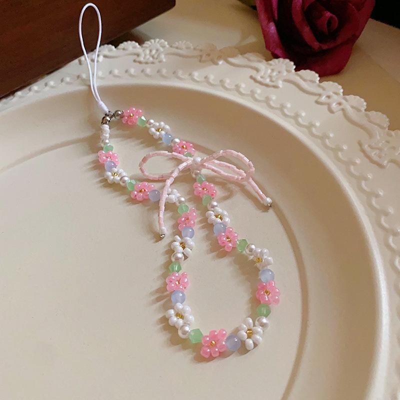Bow pearl crystal necklace niche sweet girl heart collarbone chain temperament versatile pastoral jewelry