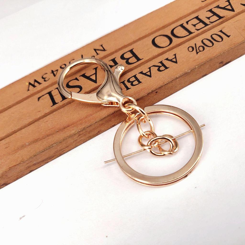 DIY Schmuckset: Karabinerverschluss Schlüsselanhänger, Viergliedrige Kette, 8-Figur Anhänger