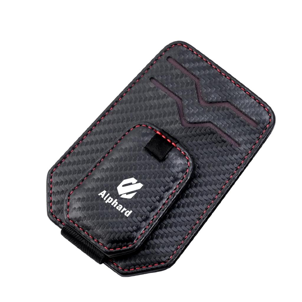 Storage Sunglasses Clip Compatible with Toyota Alphard Leather Sunglasses Clip with Car Sun Visor Stores Glasses and Cards Designed To Fit Car
