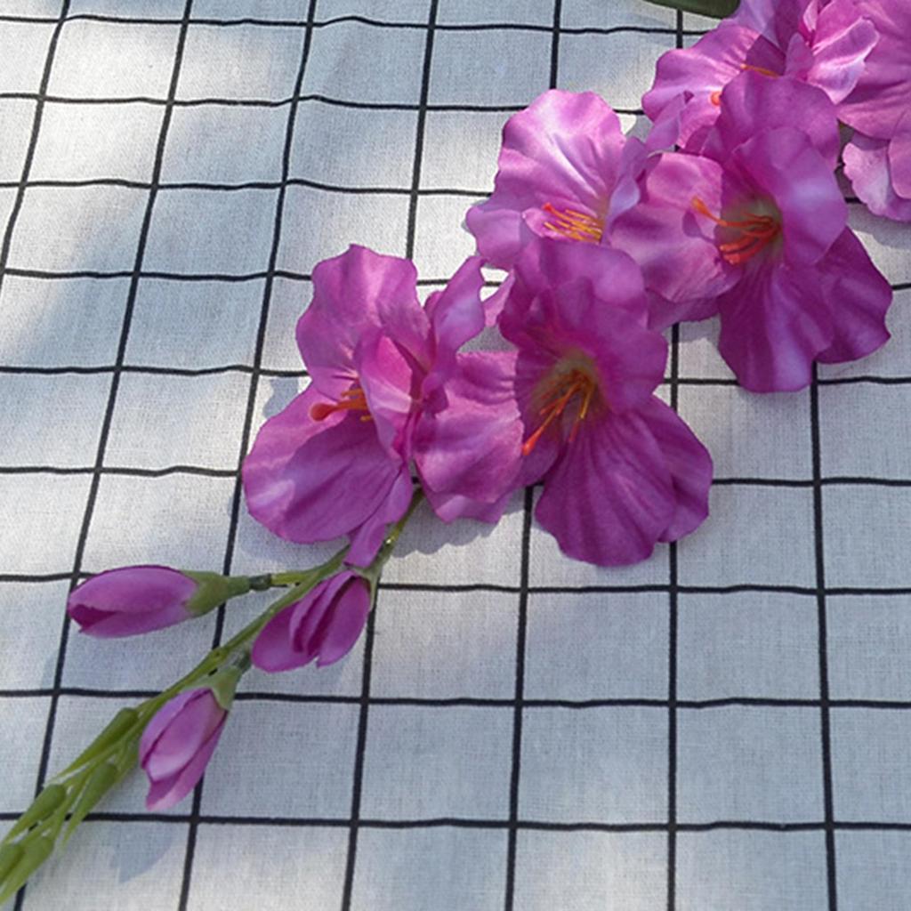 Artificial Gladiolus Flower Artificial Flower Flower Arrangement Realistic with Stem for Office Garden Valentine's Day Decor